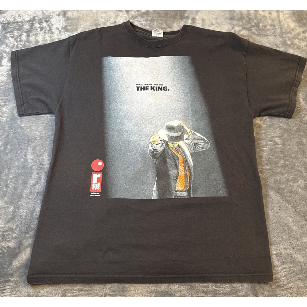 Michael Jackson The King 1958-2009 Music T Shirt Mens Large Black Pop Delta